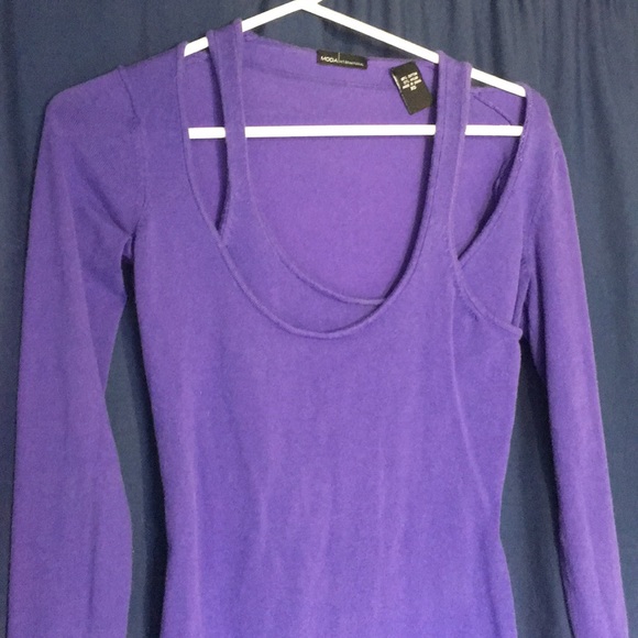 Purple fitted dress - Picture 3 of 7